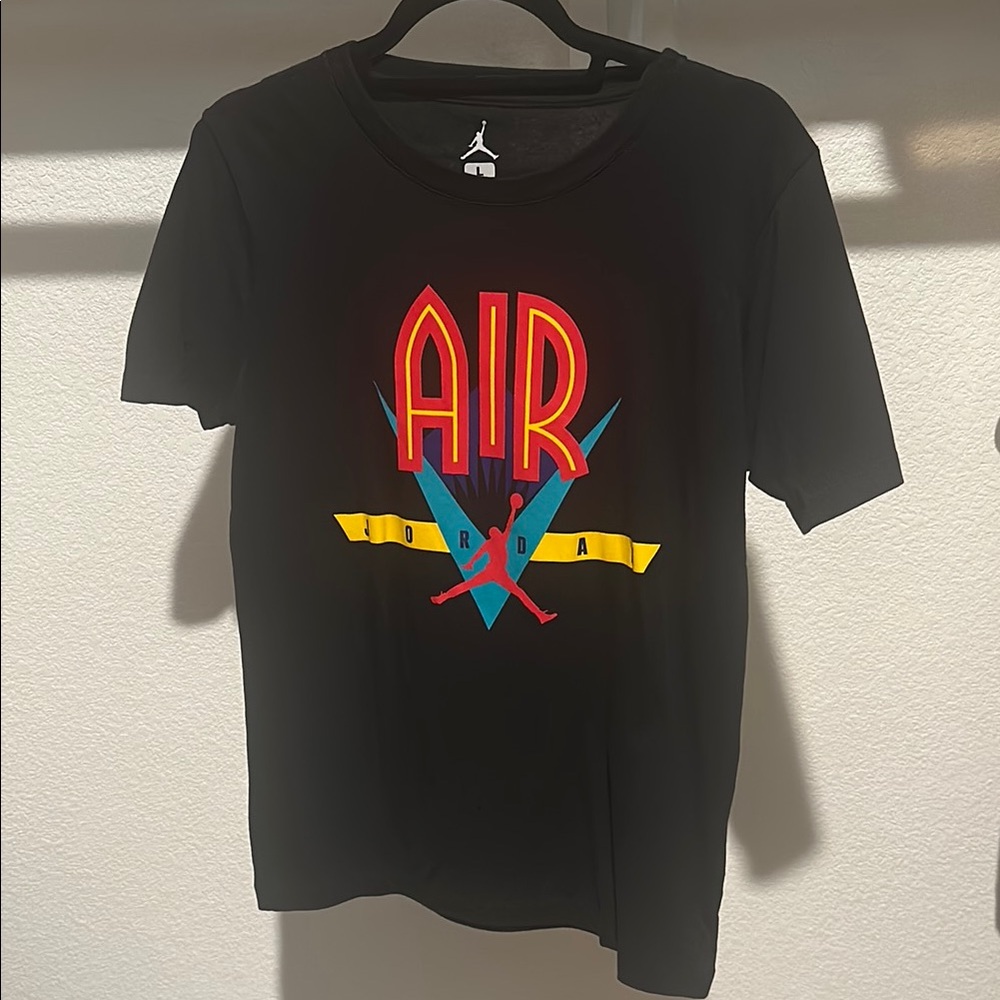 Jordan Black and Red Air Tee Short Sleeve